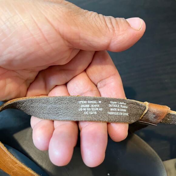 Olukai Upena Leather Strappy Sandals in Mustard & Bubbly Gold Size 10 - Picture 3 of 8